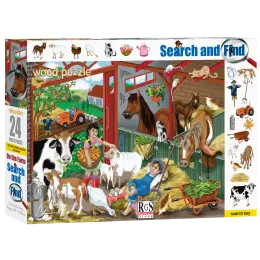 On The Farm Search and find 24 Piece Wooden Puzzle