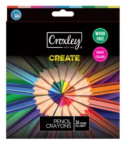 Croxley Woodfree Colour Pencils Set 24