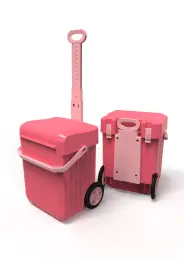 Weelie School Trolley Bag - Pink & Pink (Each)