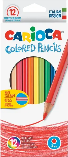 Carioca Colour Pencil Crayons Set of 12