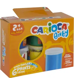 Carioca Baby Finger Paints 6 x 80ml