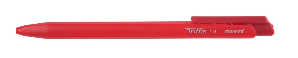 Monami Triffis Ballpoint Click Pen 1.0mm (Each) - Red