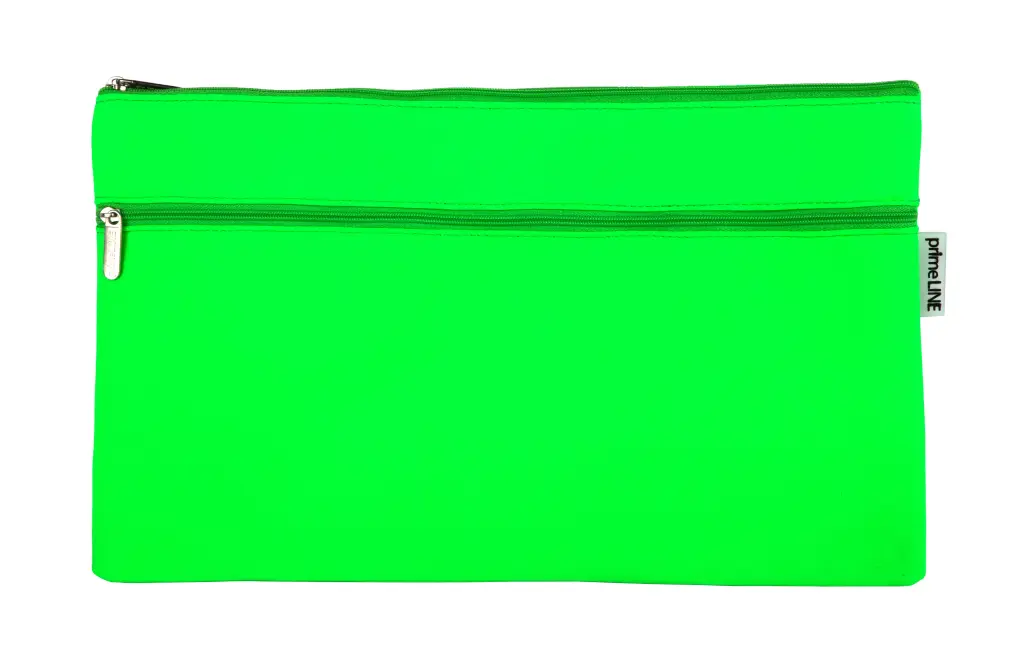 Waltons Primeline 35cm Neoprene Double Pencil Case - Green
