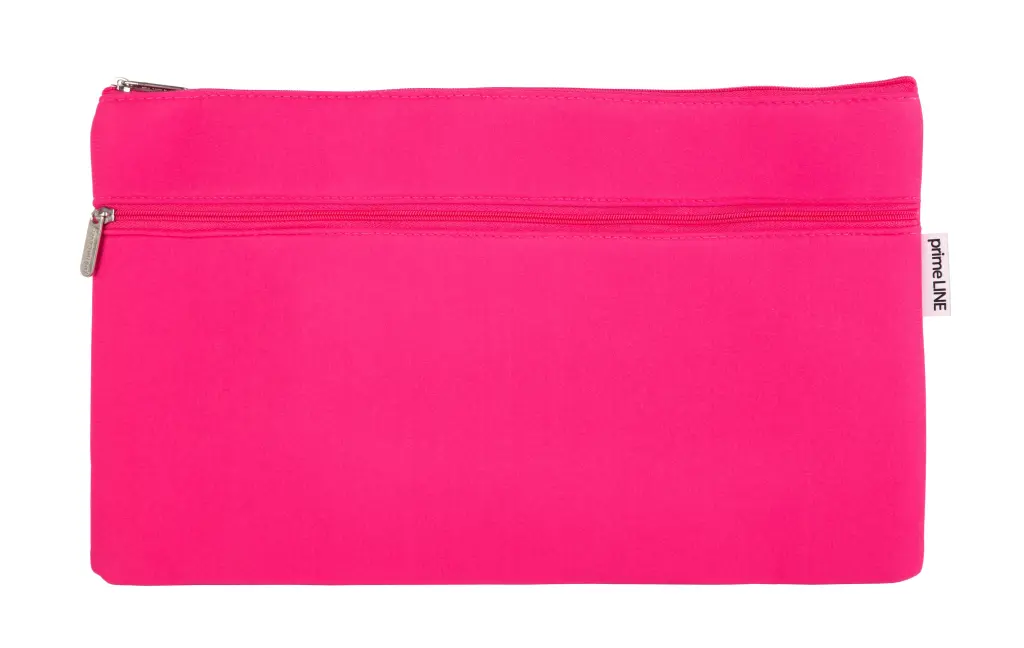 Waltons Primeline 35cm Neoprene Double Pencil Case - Pink