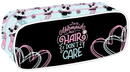 Mermaid Hair Don't Care Double Zip Square Barrel Pencil Bag 25cm