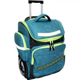 Boomerang Big Wheel Trolley Backpack Turquoise & Green Melange