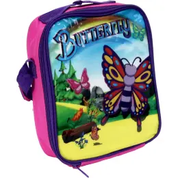 Butterfly Print PVC Lunch Cooler Bag