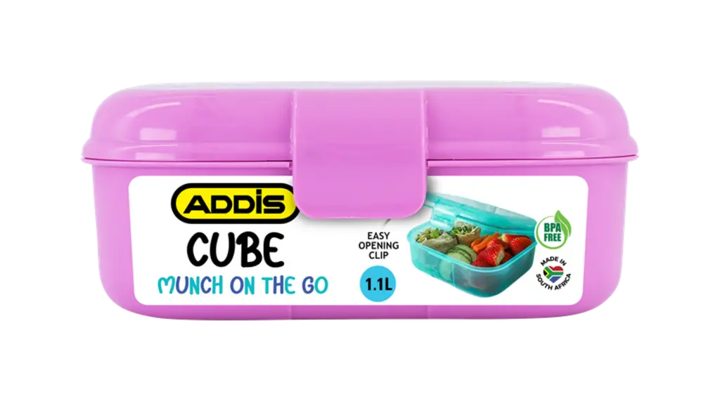 Addis Cube Lunch Box 1.1ltr - Assorted