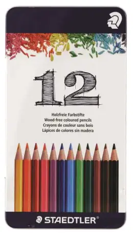 Staedtler Wood Free Colour Pencils Set of 12 in Tin