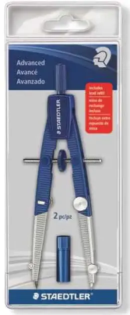 Staedtler advanced metal compass in wallet+lead refill