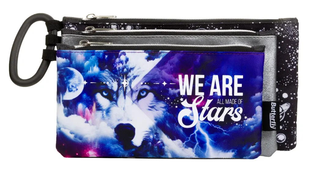 Koi 3 Compartment Pencil Bag 23cm