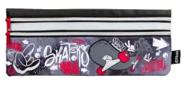 Skaters Double Zip Pencil Case 33cm