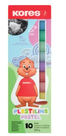  Kores Plastilina Modelling Clay Pastel - Set 10 200g