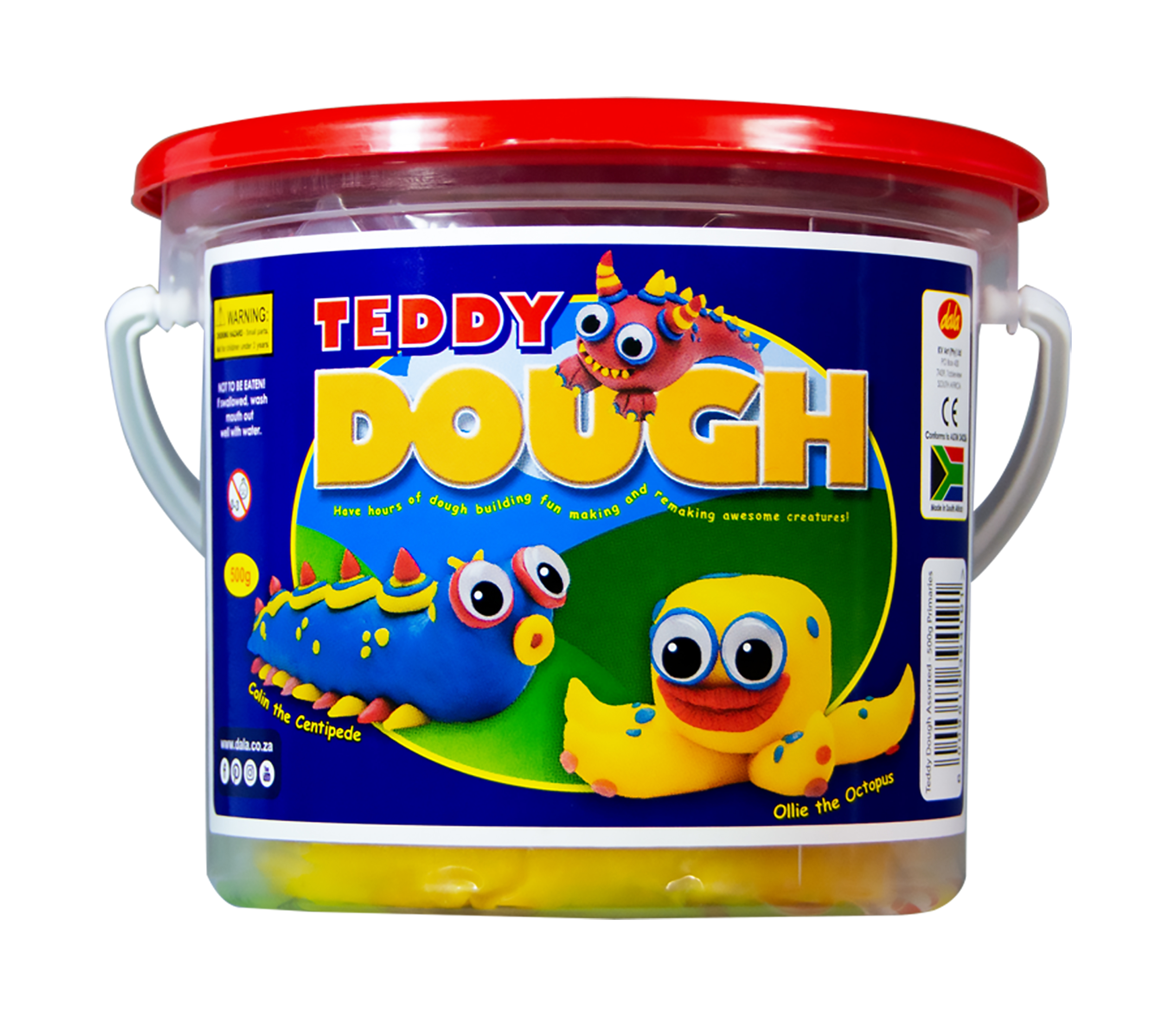 Dowhite 5個セット Teddy Play Dough 500gr Set of 5 | Waltons