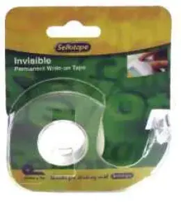 Sellotape Invisi Permanent Write-on-Tape in Dispenser 18mmx15m TVT8500