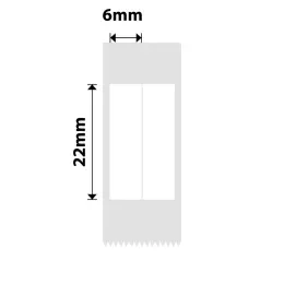 Niimbot - D11 / D101 / D110 / H1S - 6x22mm/2L - 500 Labels - White Vertical Pen Stickers (Stationary)