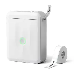 Niimbot - D110_M - Portable Thermal Label Bluetooth Printer Incl Label Roll - White