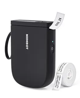 Niimbot - D11_H - 300dpi - Portable Thermal Label Bluetooth Printer Incl Label Roll - Black