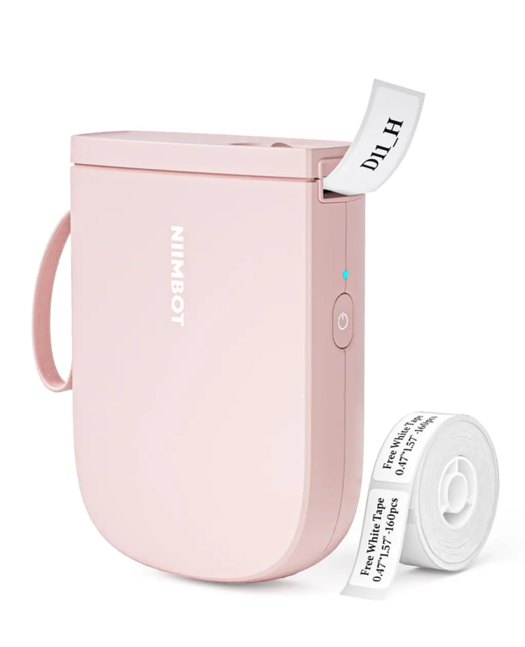 Niimbot - D11_H - 300dpi - Portable Thermal Label Bluetooth Printer Incl Label Roll - Pink