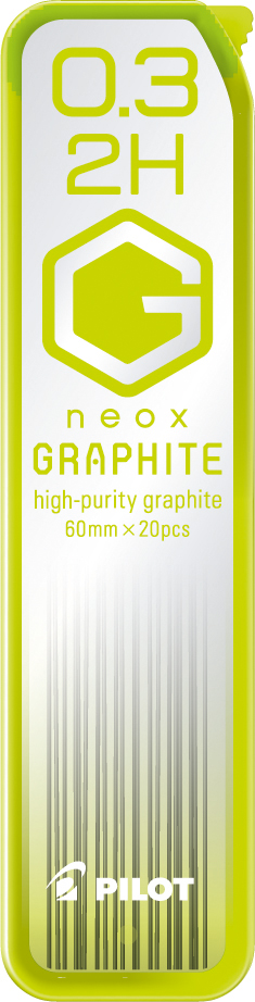 Pilot Neox Graphite Leads 2H 0.3mm 20 Per Tube | Waltons