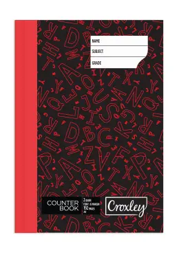 A4 2Quire 192Pg Hard Cover Feint Ruled Eco Friendly - Red