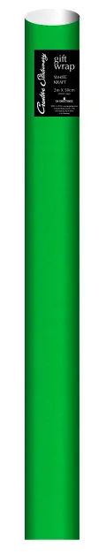 White Ribbed Kraft Solid Colour Wrap 2mx50cm REF TO 207686 - Green image