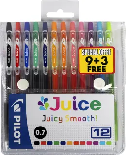 Pilot Juice 0.7mm Wallet of 12 (9+3 Free)