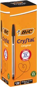 Bic Crystal Xtra Life Box of 20 8947 (Each) - Black image