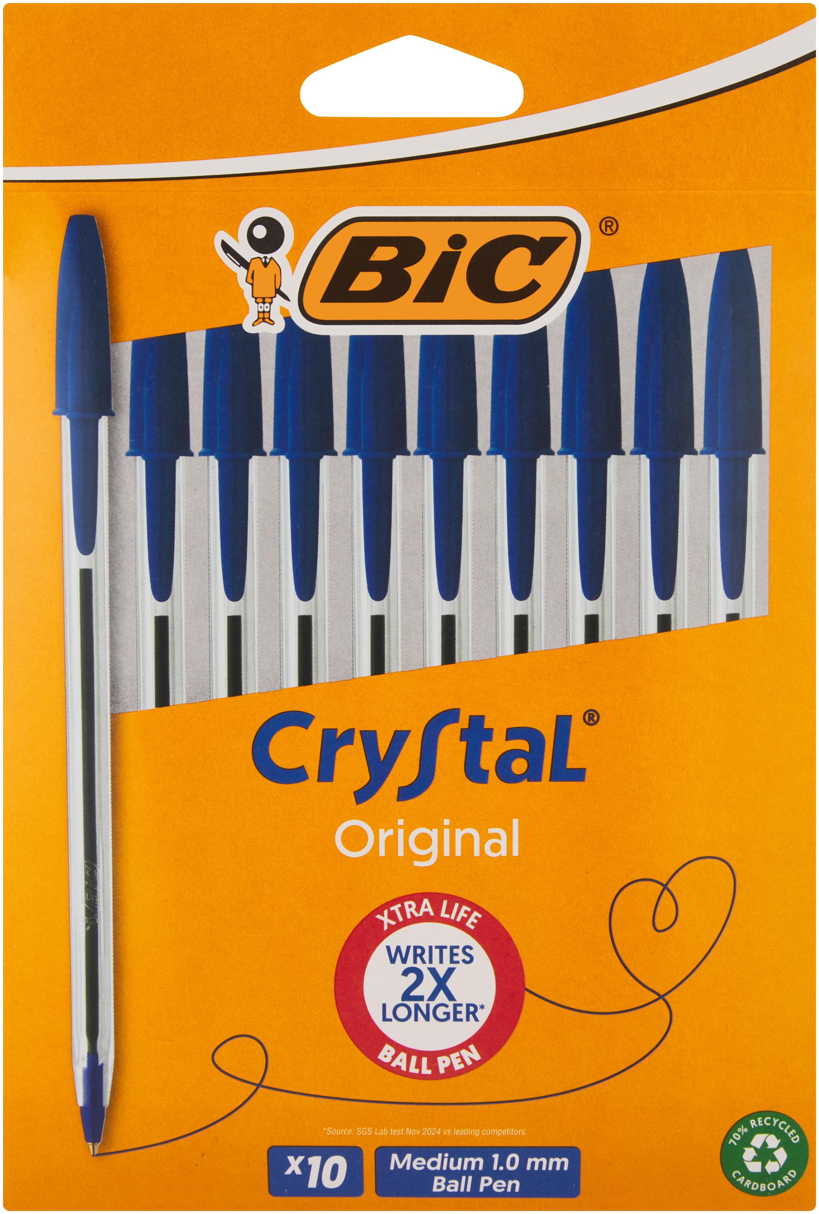 Bic Crystal Xtra Life Pack of 10 89475 (Each) - Blue | Waltons