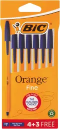 Bic Orange Fine Ballpen 4+3 - Blue image