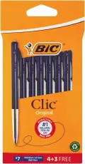 Bic Clic Medium Ballpen 4+3 - Blue image