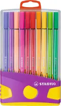 Stabilo 68 Fibre Tip Pens Colour Parade Assorted (Set 20) - Lilac image