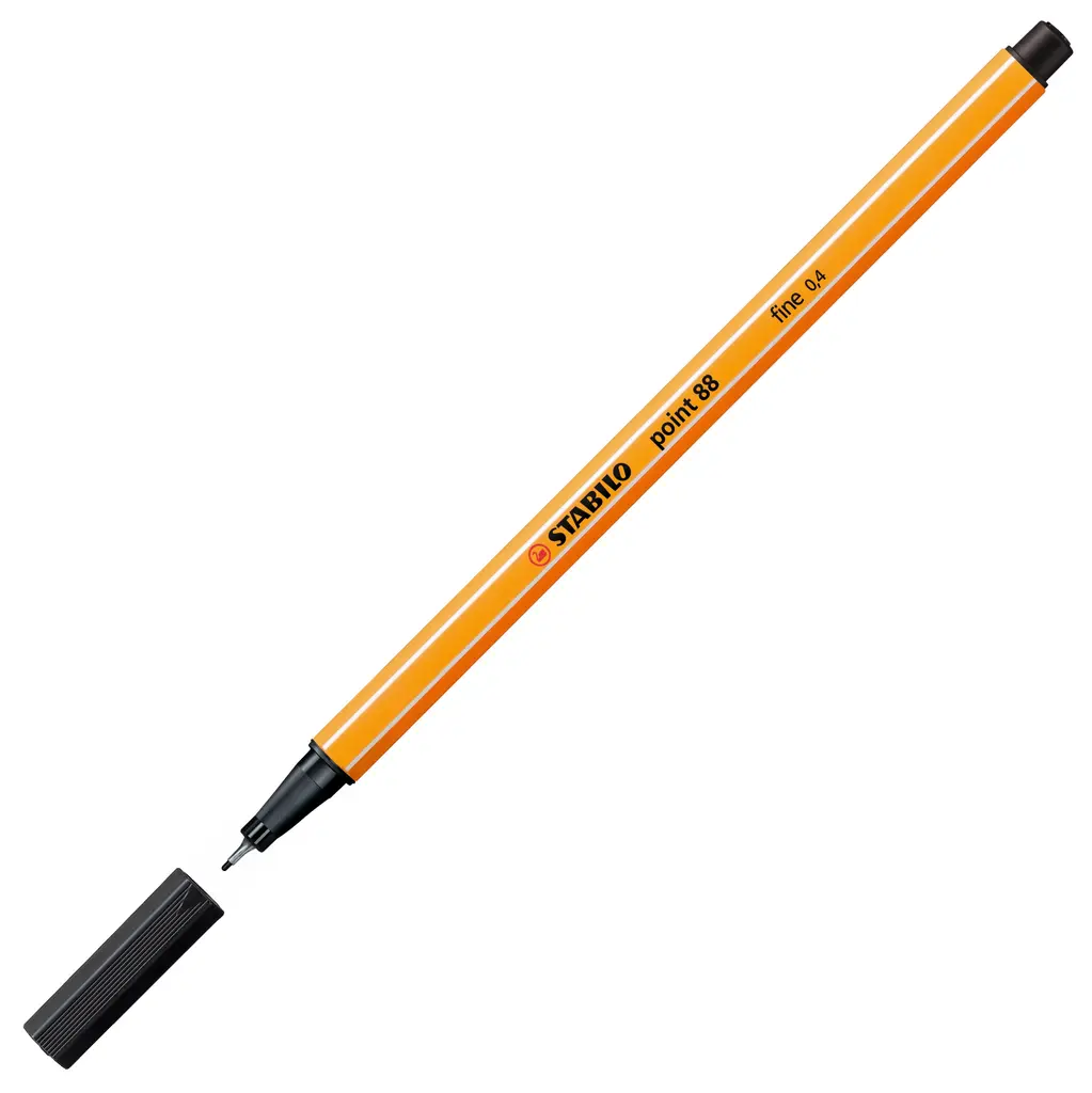 Stabilo Point 88 Fineliner, 0.4mm point (Single) - Black