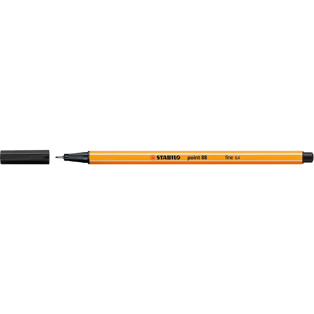 Stabilo Point 88 Fineliner, 0.4mm point (Single) - Black