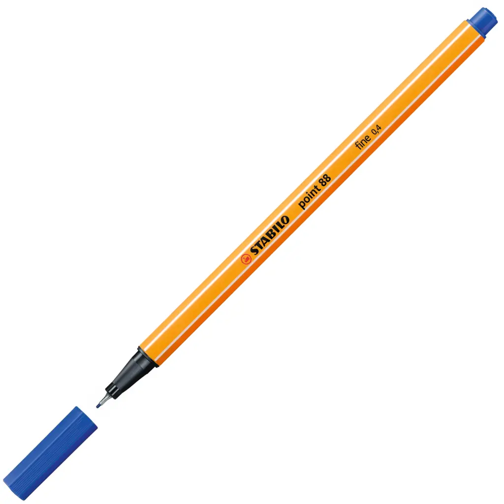 Stabilo Point 88 Fineliner, 0.4mm point (Single) - Blue