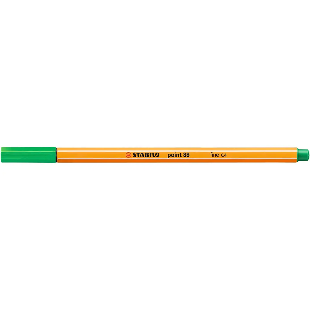 Stabilo Point 88 Fineliner, 0.4mm point (Single) - Green