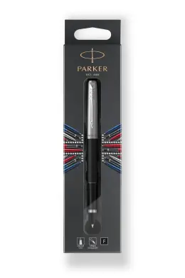 Parker Jotter Rollerball Pen (Bond Street Black Chrome Trim)