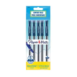 Paper Mate Brite Ballpoint Pen 0.7mm NS208441 (Pack 5) - Blue NS2084414
