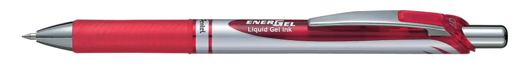 Pentel energel retractable rollerball pen liquid gel ink 0.7mm BL-77 (Per 1) - Red