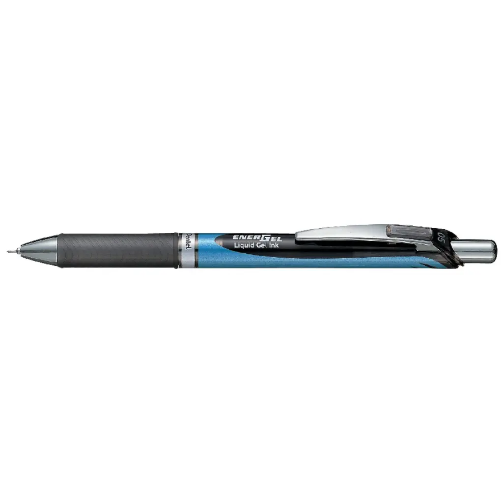 Pentel energel retractable ballpoint pen colour barrel liquid gel ink 0.5mm BLN-75 (Per 1) - Black