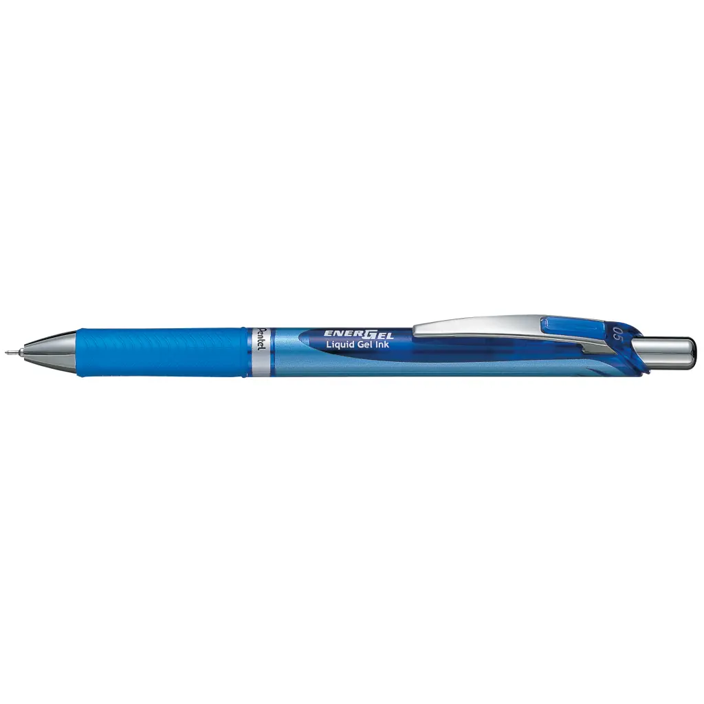 Pentel energel retractable ballpoint pen colour barrel liquid gel ink 0.5mm BLN-75 (Per 1) - Blue
