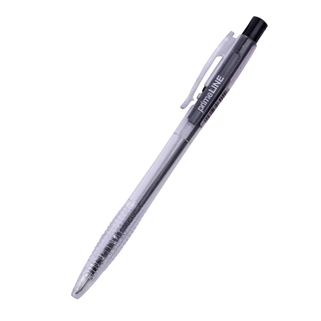 Waltons Primeline Clear Click Pen - Black
