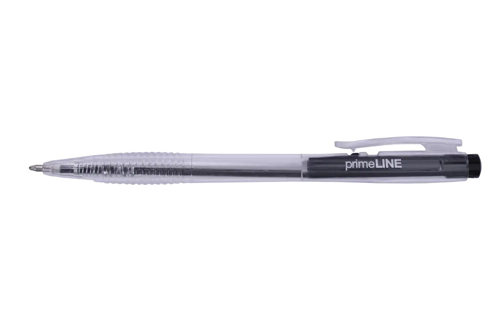 Waltons Primeline Clear Click Pen - Black