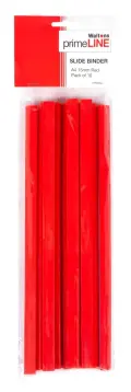 Waltons Primeline Slide Binder A4 15mm (Pack 10) - Red image