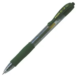 Pilot Retractable Gel Pen (0.7mm Fine) | BL-G2-7 (each) - Olive Green