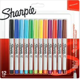 Sharpie Ultra Fine Permanent Markers Assorted NS2065408 (Pack 12)