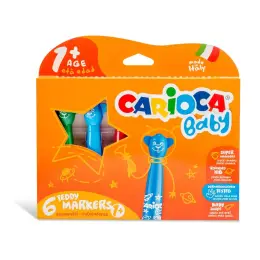 Carioca Teddy Markers 1+ Carded WP15 Set of 6