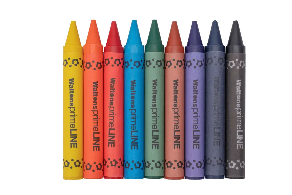 Waltons Primeline Super Jumbo Wax Crayons WP74 Set of 9