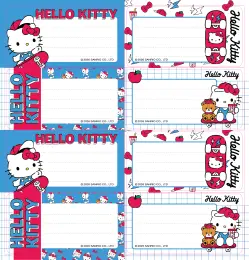 HELLO KITTY SELF-ADHESIVE BOOK LABELS 16s (SK84LIFE)