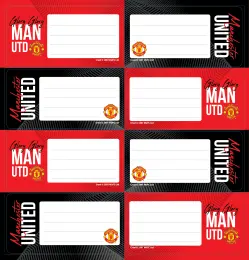 MAN UNITED SELF-ADHESIVE BOOK LABELS 16s (BASE)